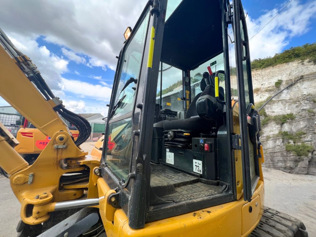 Inside cab Komatsu PC80